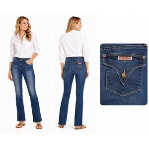 Hudson Women's 27 Beth Baby Boot Jeans Medium Wash Blue Denim Bootcut Stretch